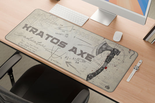 Kratos Axe LineArt Edition - XXL and XXXXL Mouse Pad - PixelGears