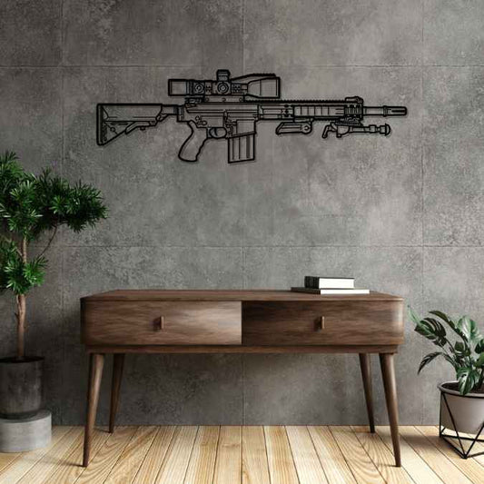LM7 2018 Silhouette  Metal Gun Silhouette Wall Art