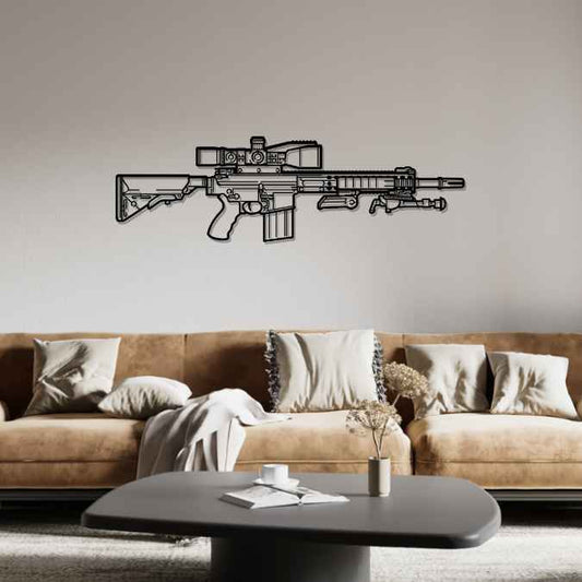 LM7 2018 Silhouette  Metal Gun Silhouette Wall Art