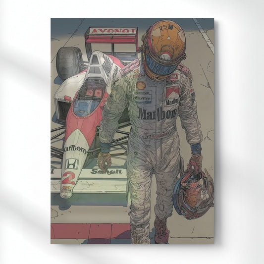 Legend Of The Track Metal Poster | Aesthetic Pop Art Wall Decor & Painting