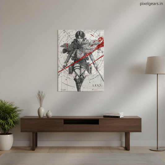 Levi Humanity's Strongest Metal Poster | Aesthetic Pop Art Wall Decor & Painting