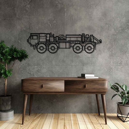 M984A1 HEMTT Silhouette Metal Gun Silhouette Wall Art