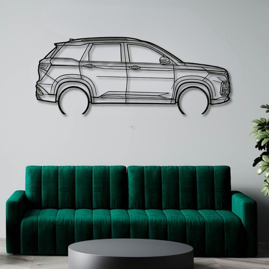 MG Hector Metal Wall Art Car Silhouette | Personalized Car Gift For Men - PixelGears