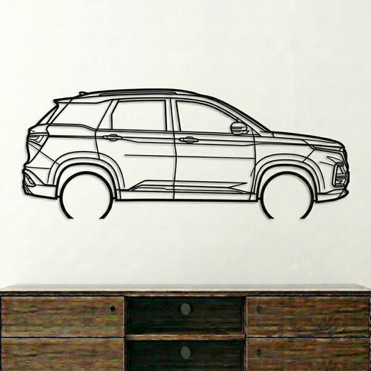 MG Hector Metal Wall Art Car Silhouette | Personalized Car Gift For Men - PixelGears