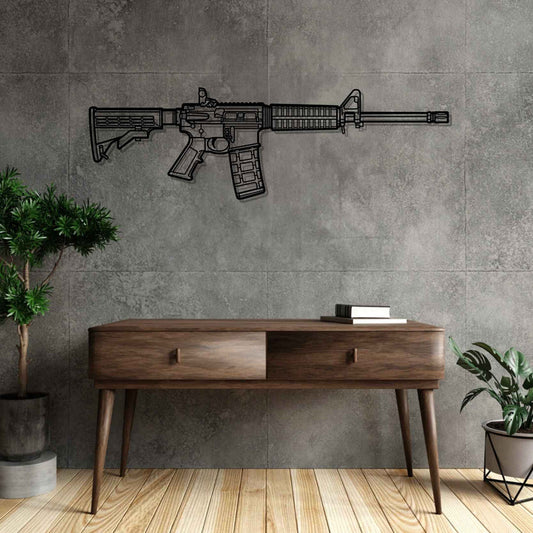 MP 15 Sport 2 Silhouette Metal Gun Silhouette Wall Art