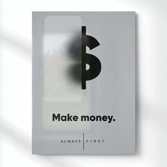 Make money Metal Poster | Aesthetic Pop Art Wall Decor & Painting