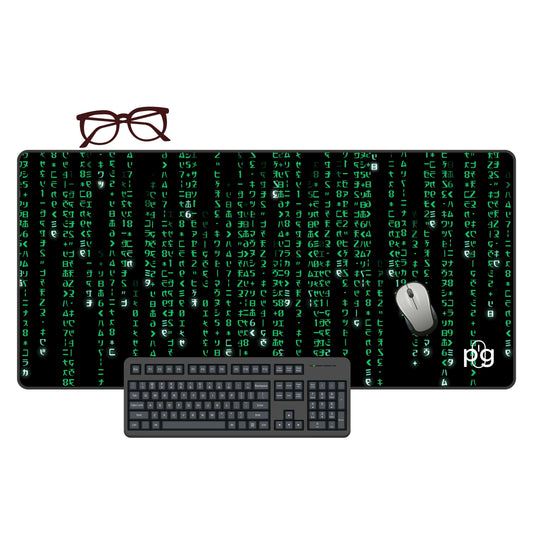 Matrix Falling Code Green - XXL and XXXXL Mouse Pad - PixelGears