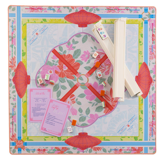 Peach Blossom Mahjong Mat – 33×33 Inch Mahjong Game Mat