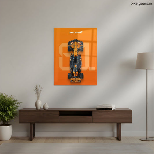 McLaren F1 Top View Metal Poster | Aesthetic Pop Art Wall Decor & Painting