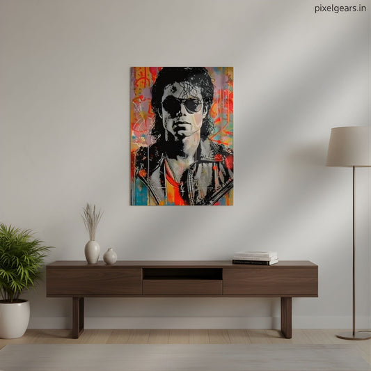 Michael Jackson Retro Art Metal Poster | Aesthetic Pop Art Wall Decor & Painting