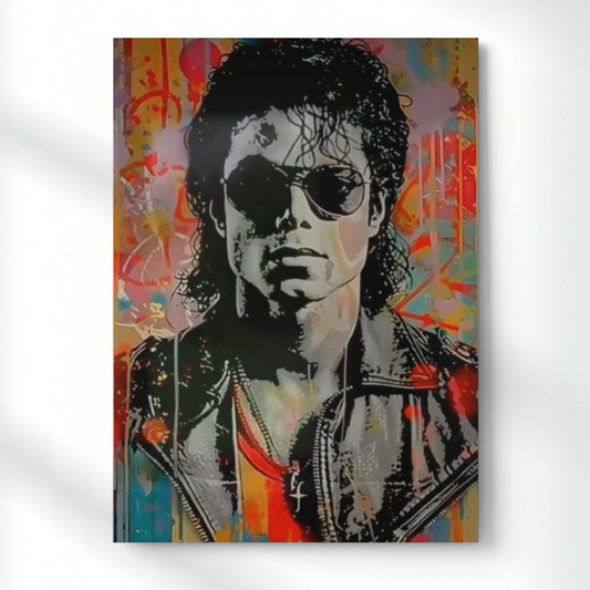 Michael Jackson Retro Art Metal Poster | Aesthetic Pop Art Wall Decor & Painting