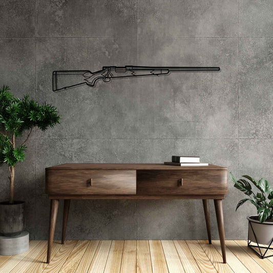Model 70 Super Grade Silhouette Metal Gun Silhouette Wall Art