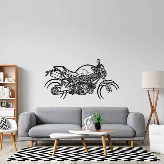 Monster 1100 2009 Silhouette Metal Wall Art Bike Silhouettes | Wall Decor | Gift For Men - Pixelgears