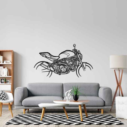 Monster 821 2018 Metal Wall Art Bike Silhouettes | Wall Decor | Gift For Men - Pixelgears