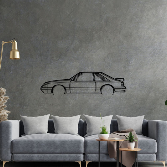 Mustang GT 1985 Metal Wall Art Car Silhouette | Personalized Car Gift For Men - PixelGears