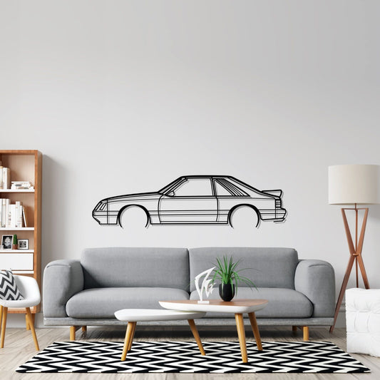 Mustang GT 1985 Metal Wall Art Car Silhouette | Personalized Car Gift For Men - PixelGears