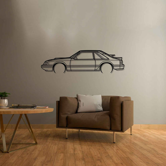 Mustang SVO 1986 Metal Wall Art Car Silhouette | Personalized Car Gift For Men - PixelGears