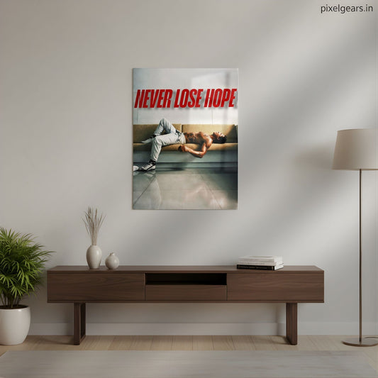 Never Lose Hope Motivational Metal Poster | Aesthetic Pop Art Wall Decor & Painting