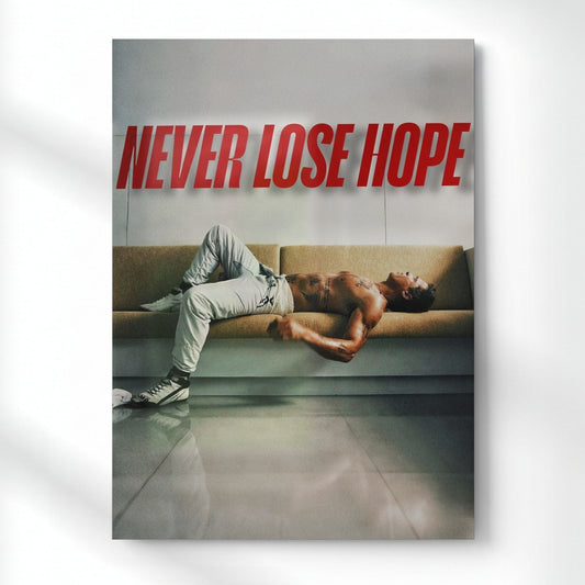 Never Lose Hope Motivational Metal Poster | Aesthetic Pop Art Wall Decor & Painting