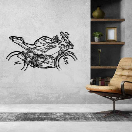 Ninja 400 2021 Metal Wall Art Bike Silhouettes | Wall Decor | Gift For Men - Pixelgears