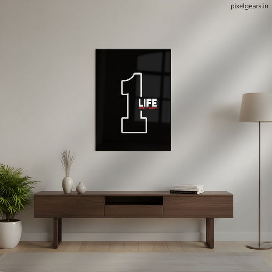 One Life Metal Poster | Aesthetic Pop Art Wall Decor & Painting