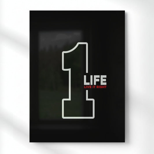 One Life Minimalist Metal Poster | Aesthetic Pop Art Wall Decor & Painting