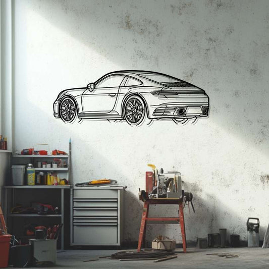 P Generation 8 Metal Wall Art Car Silhouette | Personalized Car Gift For Men - PixelGears