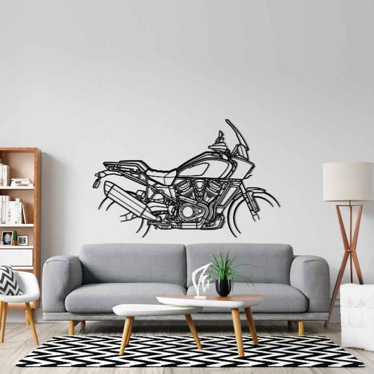Pan America 2022 Metal Wall Art Bike Silhouettes | Wall Decor | Gift For Men - Pixelgears