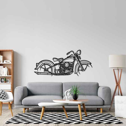Panhead 1948 Metal Wall Art Bike Silhouettes | Wall Decor | Gift For Men - Pixelgears