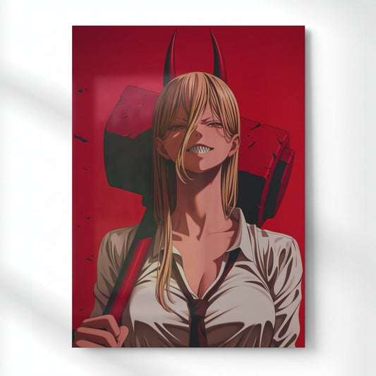 Power: Blood Fiend's Grin Metal Poster | Aesthetic Pop Art Wall Decor & Painting