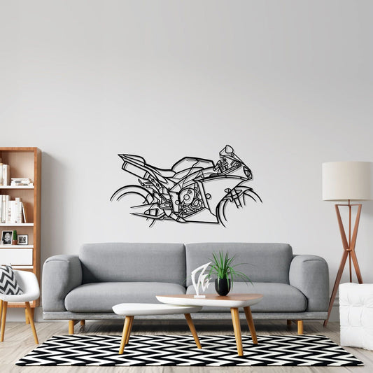 R1 2015 Metal Wall Art Bike Silhouettes | Wall Decor | Gift For Men - Pixelgears
