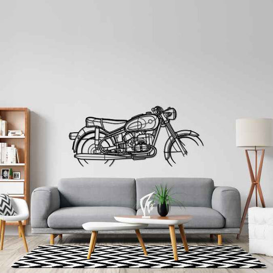R69US 1968 Metal Wall Art Bike Silhouettes | Wall Decor | Gift For Men - Pixelgears