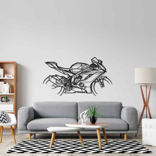 R6 YZF600 Metal Wall Art Bike Silhouettes | Wall Decor | Gift For Men - Pixelgears