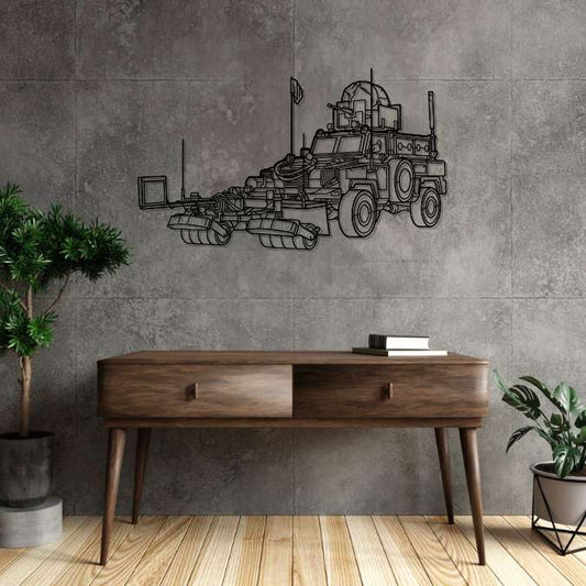 RG-31 Angle Silhouette  Metal Gun Silhouette Wall Art