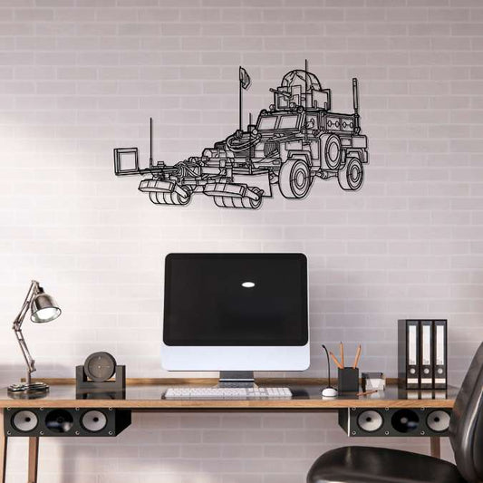 RG-31 Angle Silhouette  Metal Gun Silhouette Wall Art
