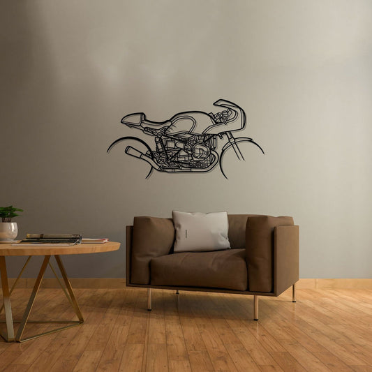 R Nine T Racer 2019 Metal Wall Art Bike Silhouettes | Wall Decor | Gift For Men - Pixelgears
