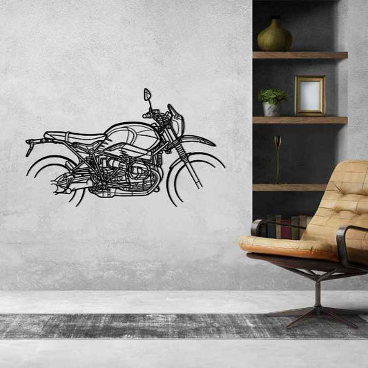 R Nine T Urban 2017 Metal Wall Art Bike Silhouettes | Wall Decor | Gift For Men - Pixelgears