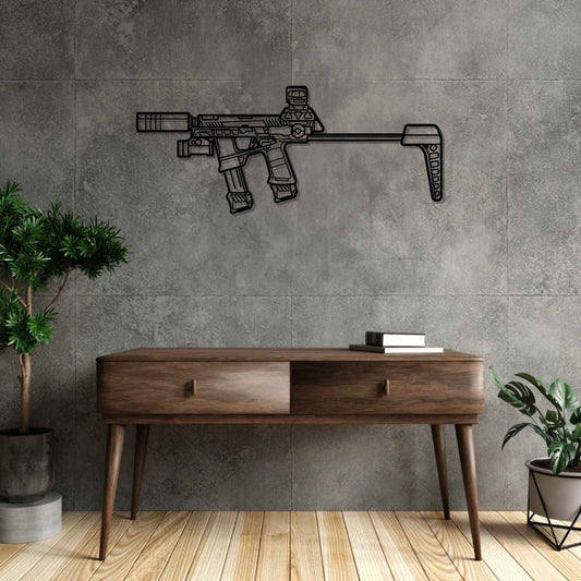 Raider MP17 Silhouette Metal Gun Silhouette Wall Art