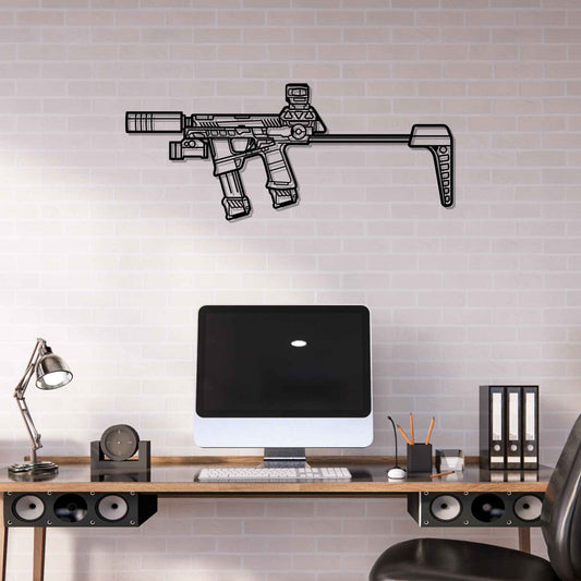 Raider MP17 Silhouette Metal Gun Silhouette Wall Art