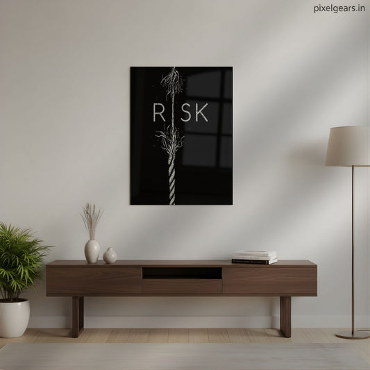 Risk Metal Poster | Aesthetic Pop Art Wall Decor & Painting