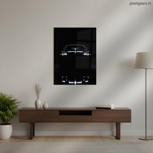 Rolls-Royce Black Majesty Metal Poster | Aesthetic Pop Art Wall Decor & Painting