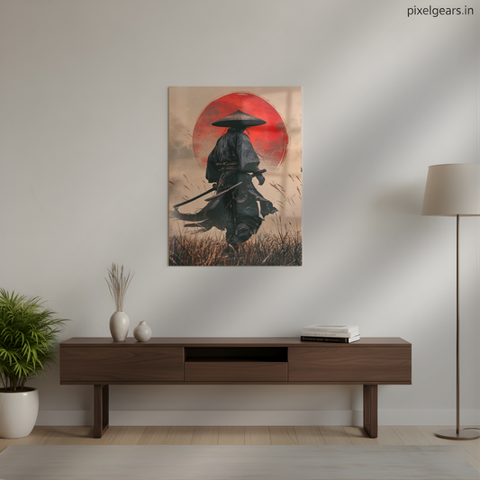 Ronin Samurai Wall Art Metal Poster | Aesthetic Pop Art Wall Decor & Painting
