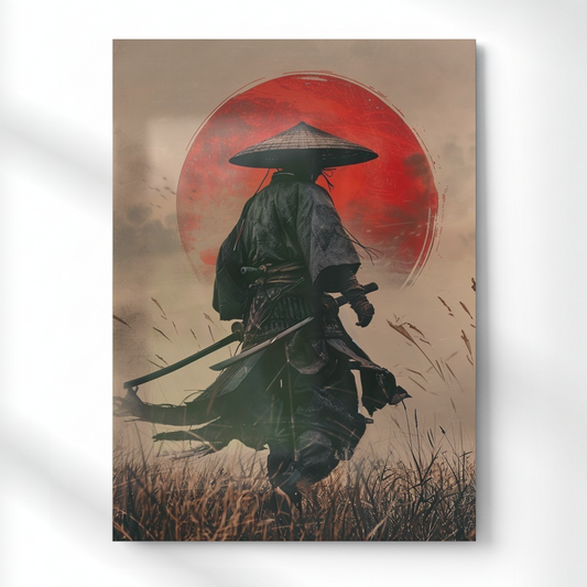 Ronin Samurai Wall Art Metal Poster | Aesthetic Pop Art Wall Decor & Painting