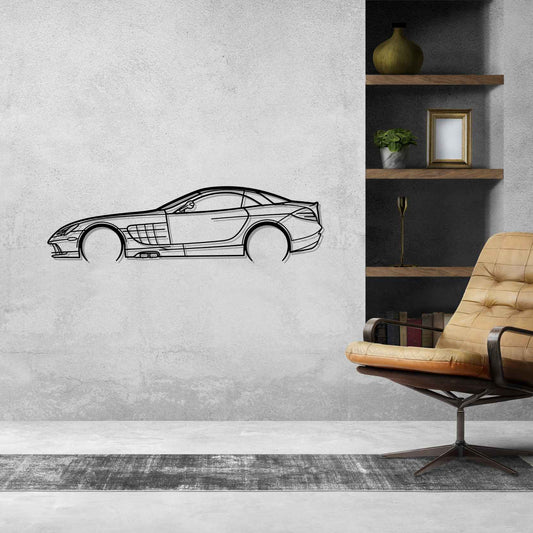 Mercedes-Benz SLR 2008 Metal Wall Art Car Silhouette | Personalized Car Gift For Men - PixelGears