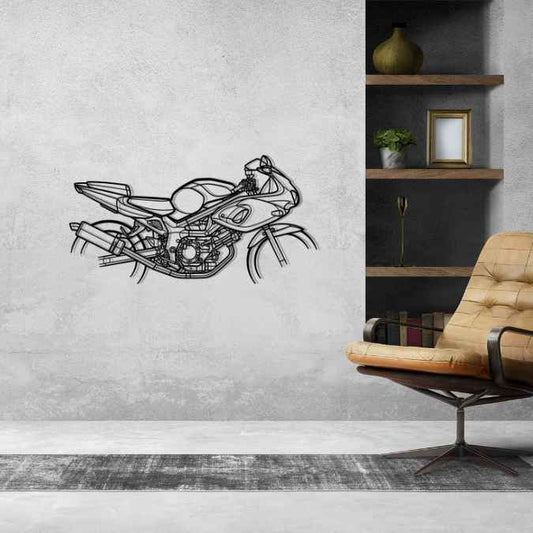 SV650 2002 Metal Wall Art Bike Silhouettes | Wall Decor | Gift For Men - Pixelgears