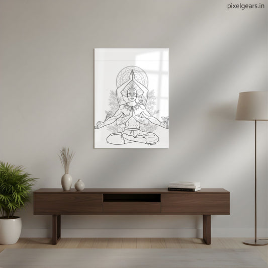 Sacred Stillness Metal Poster | Aesthetic Pop Art Wall Decor & Painting