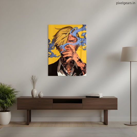 Sanji Modern Look Metal Poster | Aesthetic Pop Art Wall Decor & Painting
