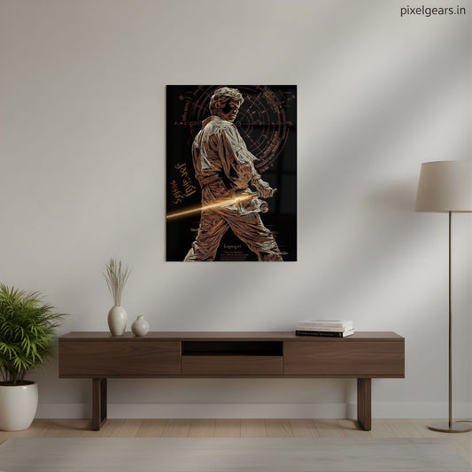 Sci-Fi Jedi Artwork Metal Poster | Aesthetic Pop Art Wall Decor & Painting