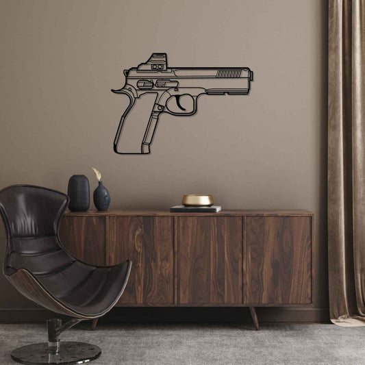 Shadow 2 2023 Front SilhouetteMetal Gun Silhouette Wall Art