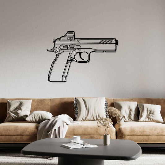 Shadow 2 2023 Front SilhouetteMetal Gun Silhouette Wall Art